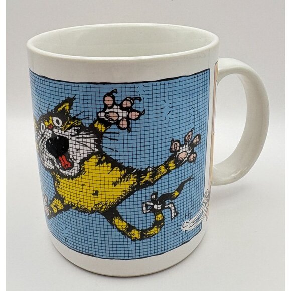 Gary Patterson Anybody Home? Cartoon Coffee Mug Cat Mice Comic Retro 80s - Picture 2 of 10